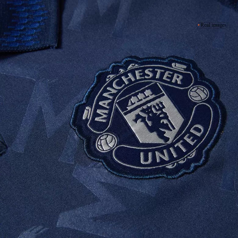Camisola Manga Comprida M-United 2024-25 Alternativa Azul Versão Adepto