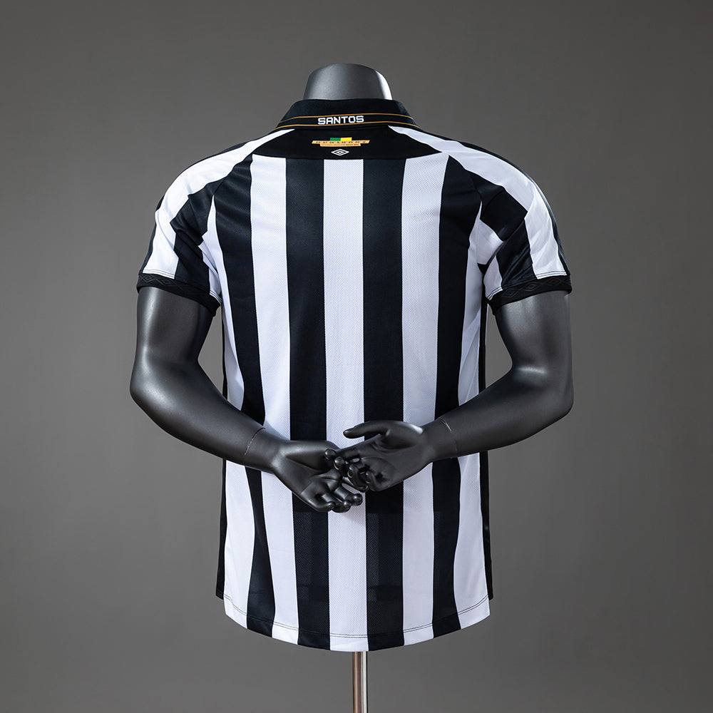 Camisola Santos FC 2026-27 Alternativa Preta/Branca Lisa Versão Jogador
