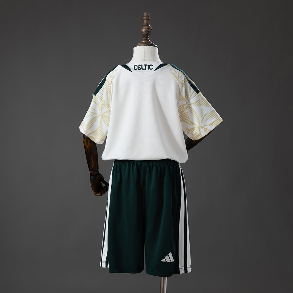 Kit Criança Celtic FC 2026-27 Alternativo Creme