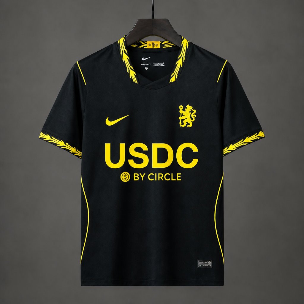 Camisola CHE 2026-27 Alternativa Preta Versão JOÃO PEDRO #9