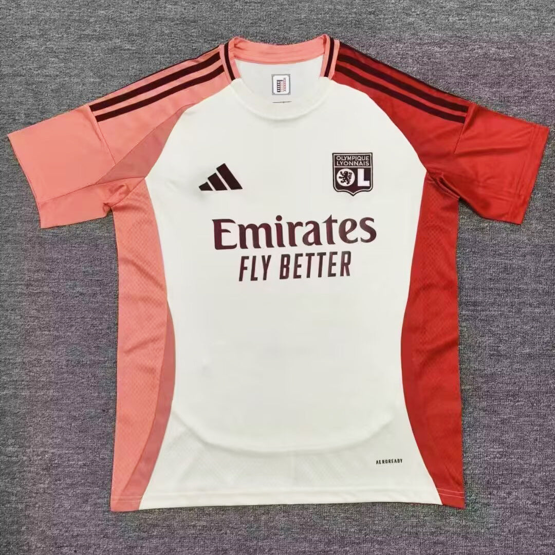 Camisola Olympique Lyon 2024-25 Alternativa Vermelha Versão Adepto