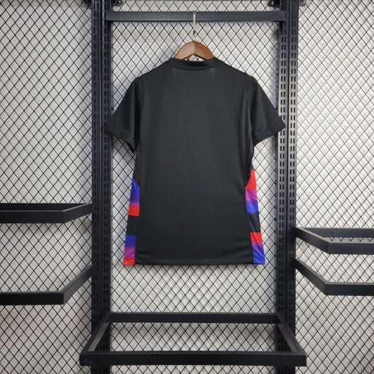 Camisola Inglaterra 2025 Alternativa Preta Versão Mulher