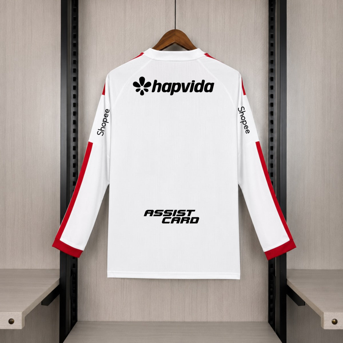 Camisola Manga Comprida CR Flamengo 2026-27 Alternativa Branca Versão Adepto Todos Patrocinadores