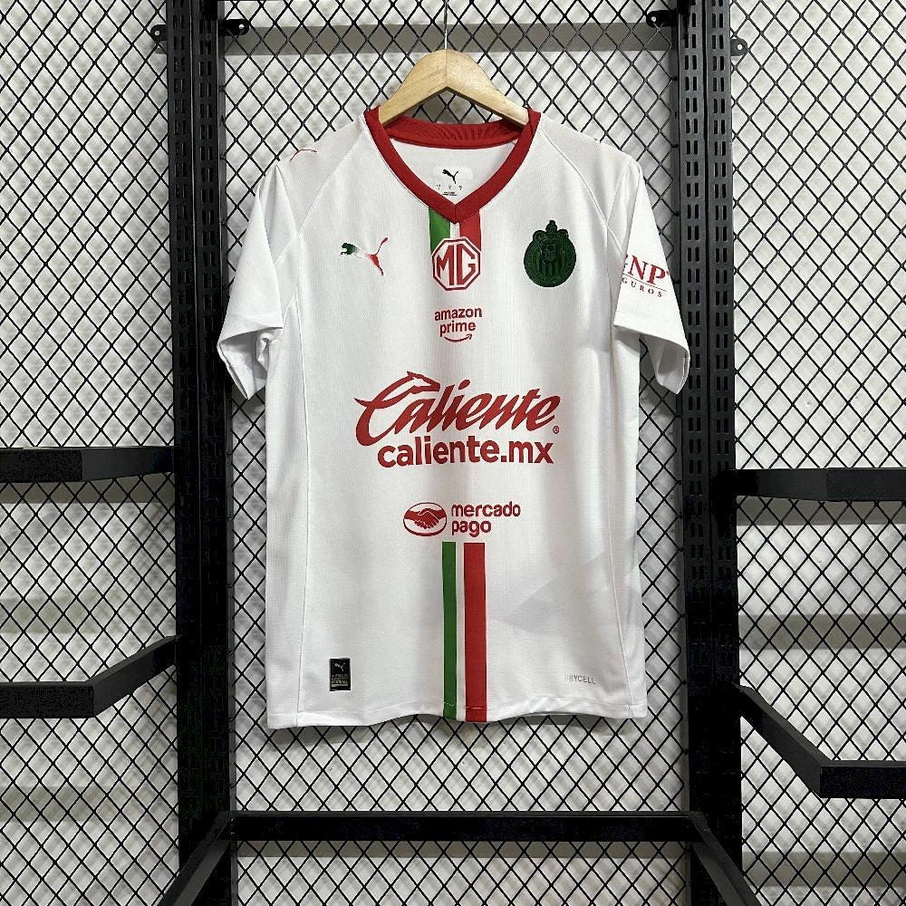 Camisola CD Chivas 2025-26 Alternativa Branca Versão Adepto