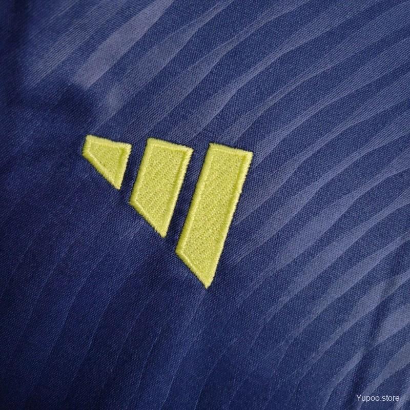 Camisola Suecia 2024 Alternativa Azul Versão Adepto