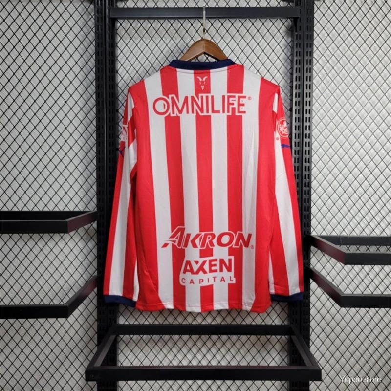 Camisola Manga Comprida CD Chivas 2024-25 Principal Versão Adepto