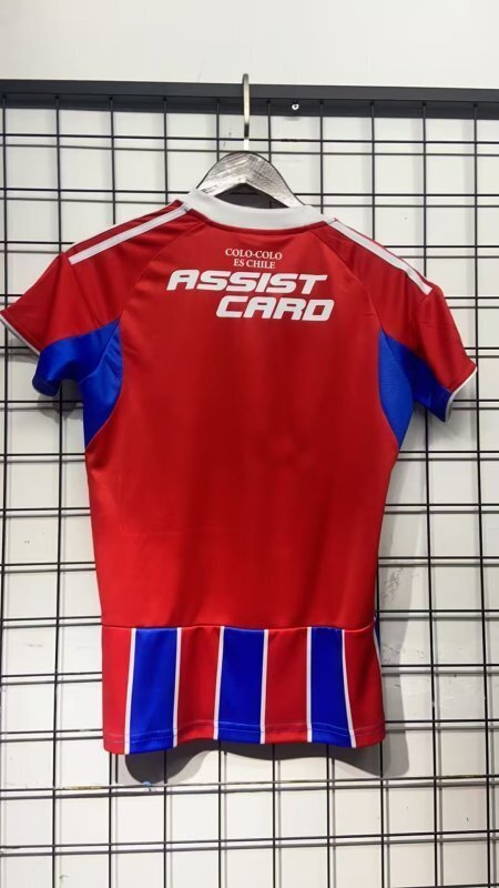 Camisola CSD Colo Colo Azul 2024-25 Alternativa Vermelha Versão Mulher