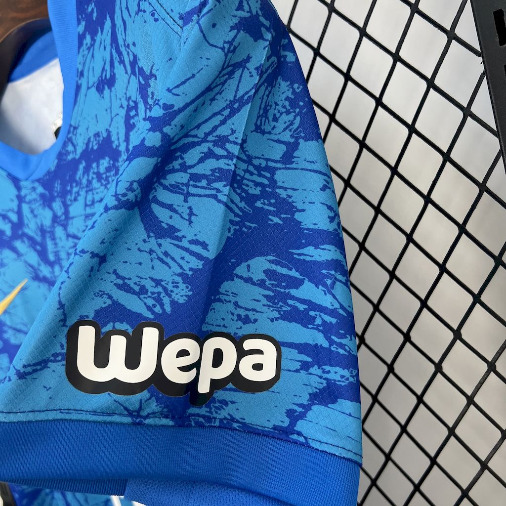 Camisola Olimpia Asuncion 2025-26 Alternativa Azul Versão Adepto