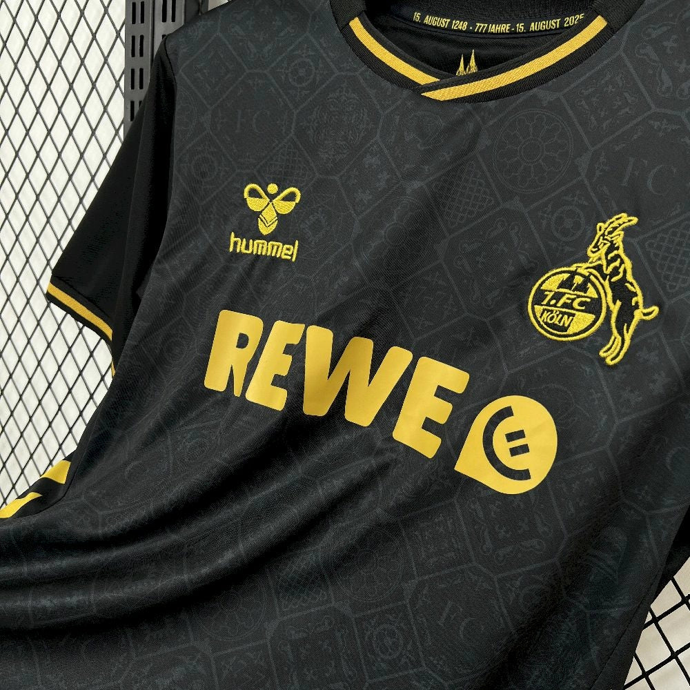 Camisola 1.FC Koln 2025-26 Alternativa Preta Versão Adepto