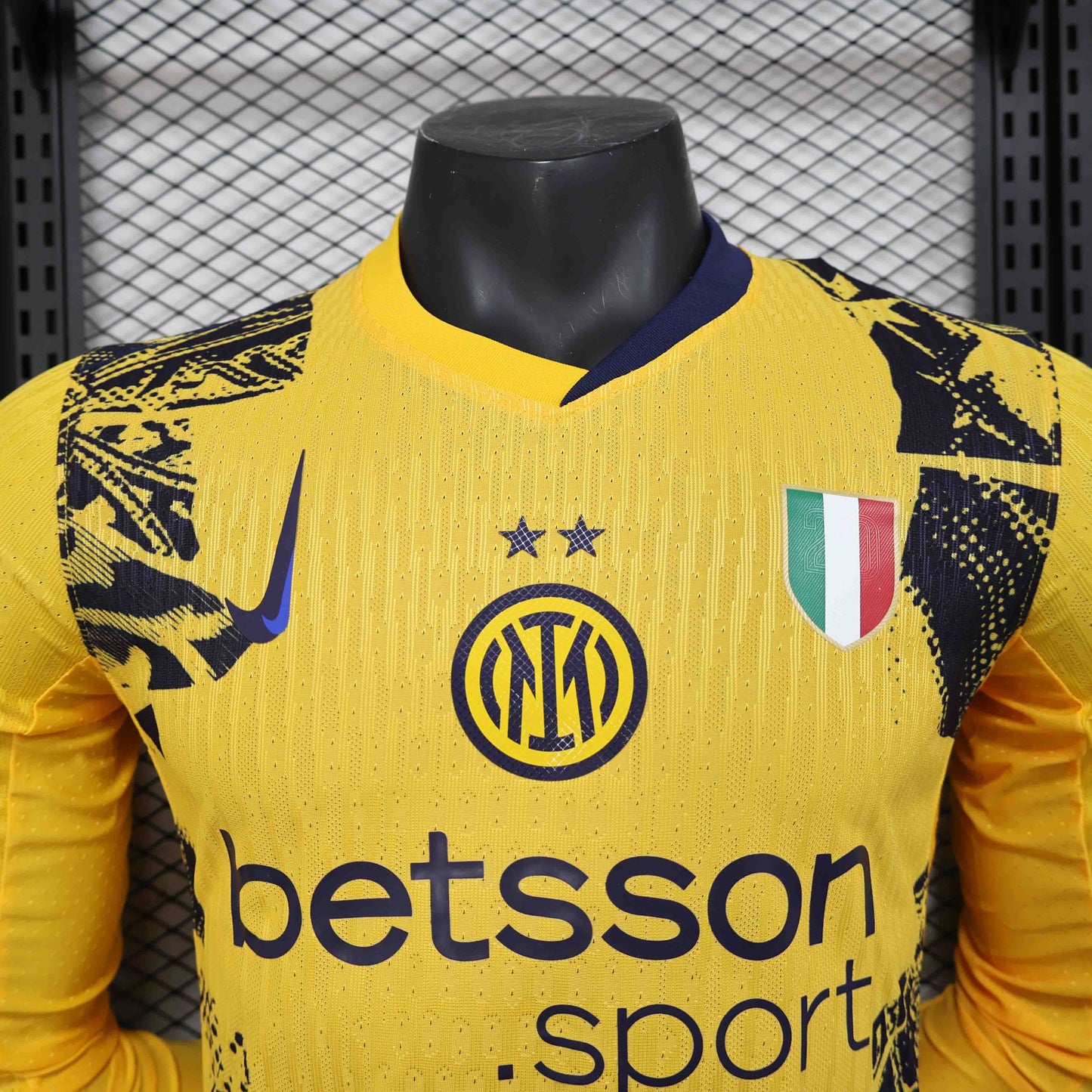 Camisola Manga Comprida Inter Milão 2024-25 Alternativa Amarela Versão Jogador