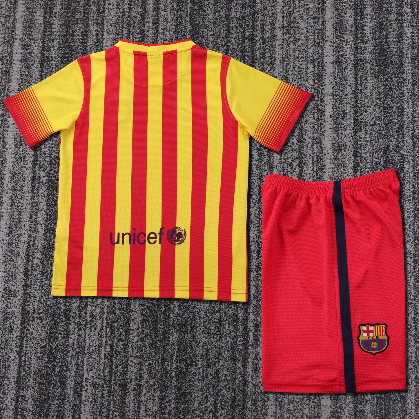 Kit Criança FC Barcelona 2013-14 Alternativo