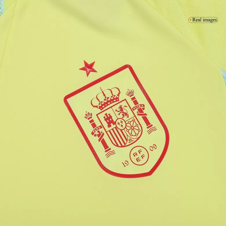 Camisola Espanha 2024 Alternativa Amarela Versão Adepto
