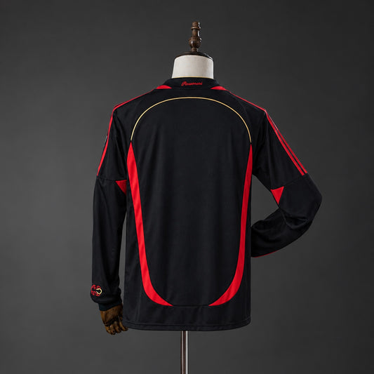 Camisola Manga Comprida AC Milan 2006-07 Alternativa Preta Versão Adepto