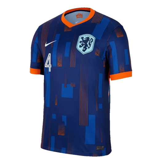 Camisola Paises Baixos 2024 Alternativa Azul Versão VIRGIL #4