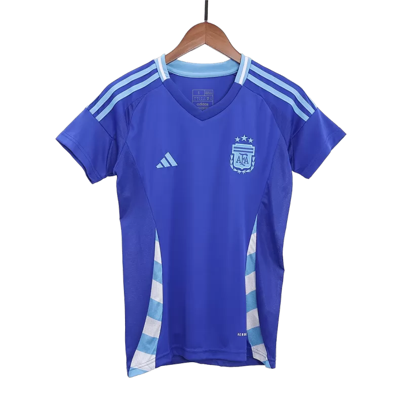 Camisola Argentina 2024 Alternativa Azul Versão Mulher