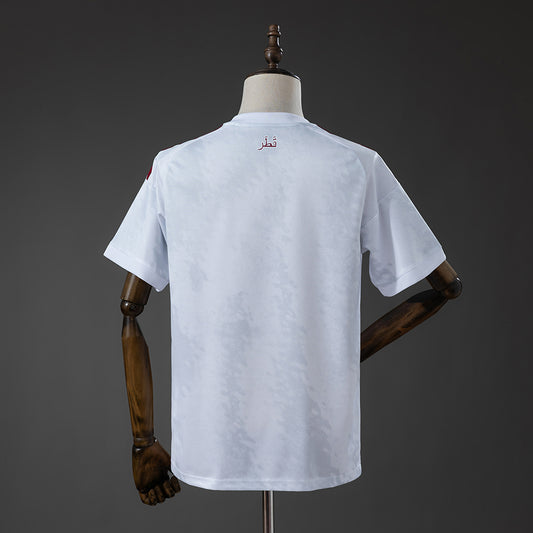 Camisola Qatar 2026 Alternativa Branca Versão Adepto