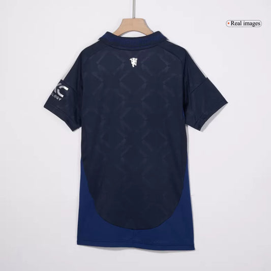 Camisola M-United 2024-25 Alternativa Azul Versão Mulher