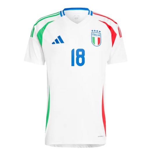 Camisola Italia 2024 Alternativa Branca Versão Adepto BARELLA #18