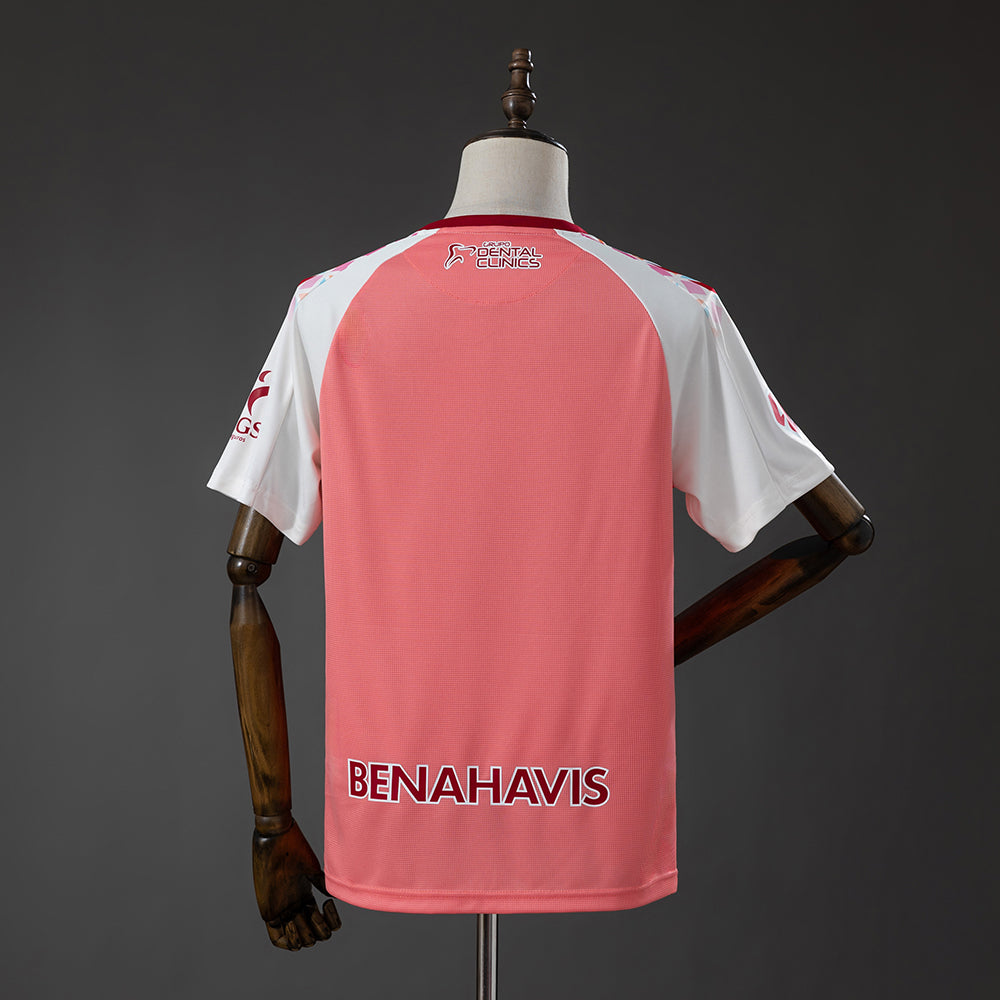 Camisola Malaga FC 2026-27 Alternativa Rosa Versão Adepto