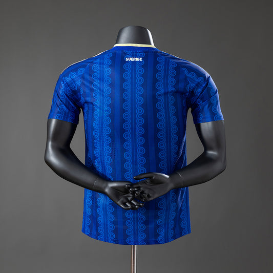 Camisola Suecia 2026 Alternativa Azul Versão Adepto Jogador