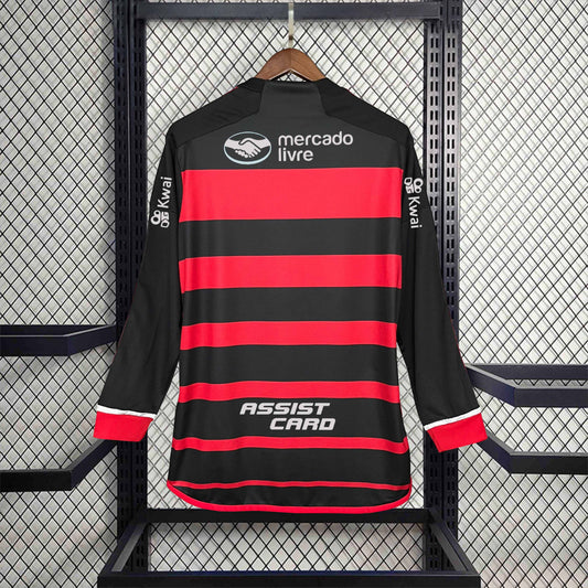 Camisola Manga Comprida Flamengo 2024-25 Principal Todos Patrocinadores