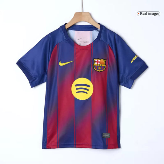 Kit Criança FC Barcelona 2025-26 Principal LAMINE YAMAL #10 (Entrega Imediata)