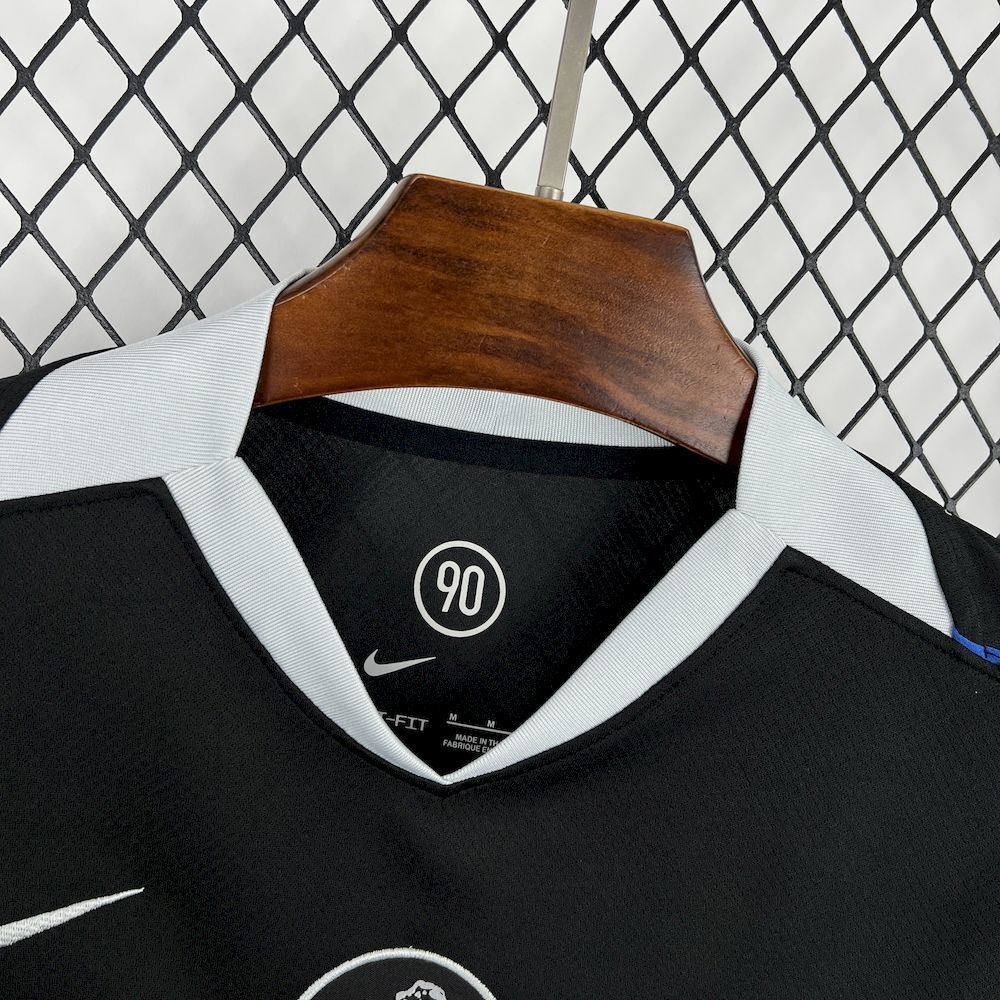 Camisola Manga Comprida CHE 2025-26 Alternativa Preta Versão Adepto