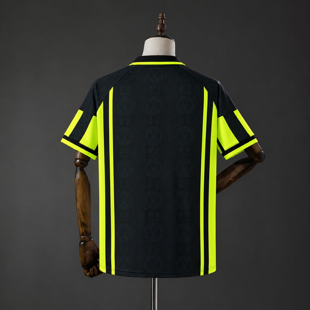 Camisola Borussia Dortmund 1996-97 Alternativa Preta Versão Adepto