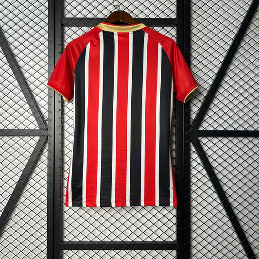 Camisola São Paulo FC 2025-26 Alternativa Riscas Lisa Versão Mulher