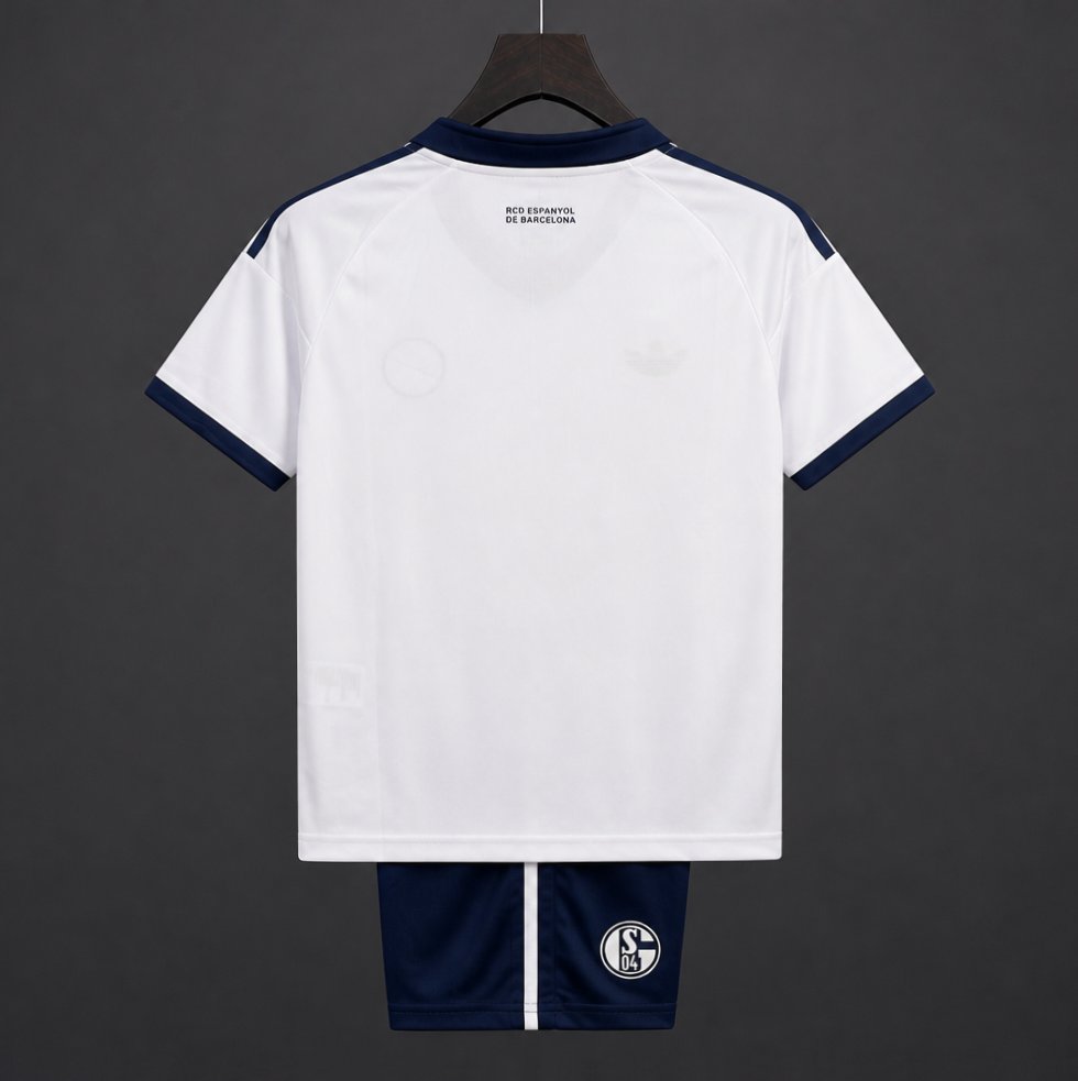 Kit Criança Schalke 04 2026-27 Alternativo Branco