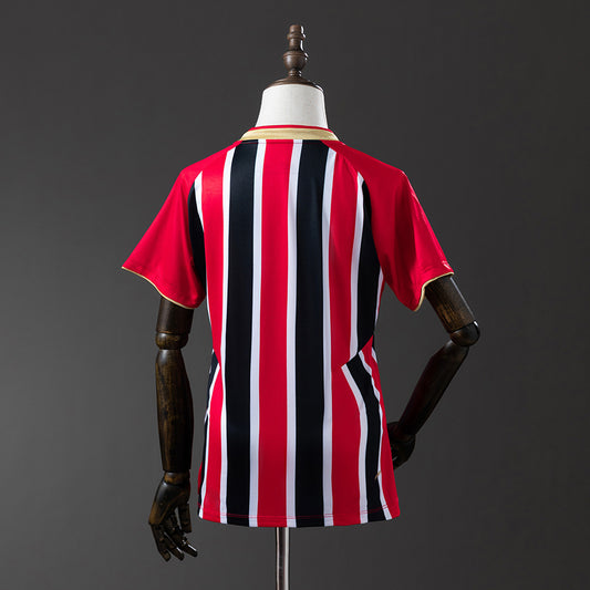 Camisola São Paulo FC 2025-26 Alternativa Riscas Lisa Versão Mulher