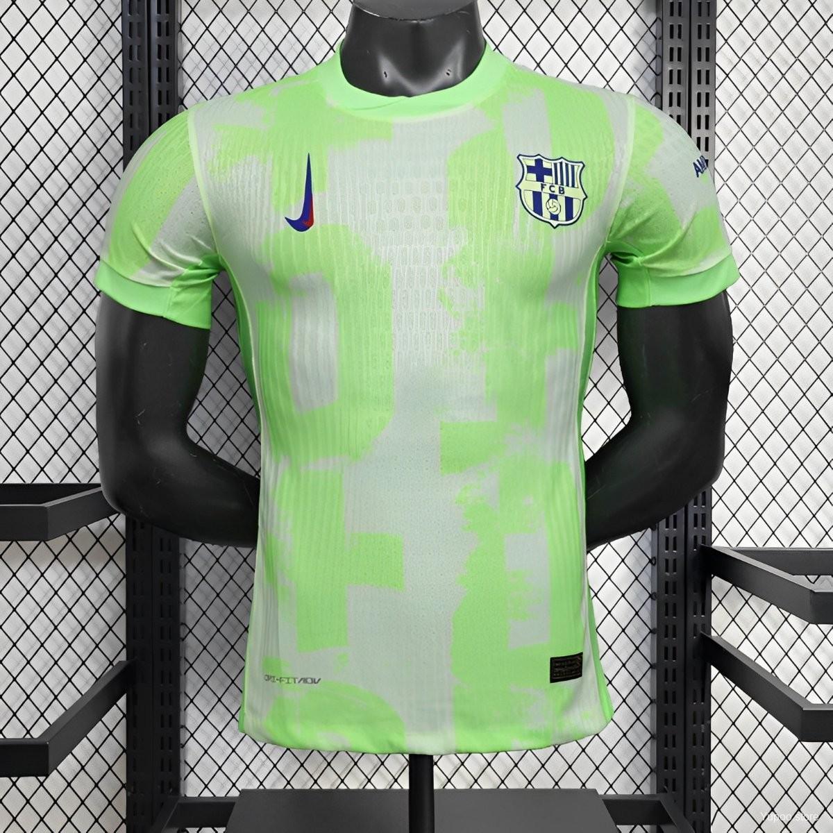 Camisola FC Barcelona 2024-25 Alternativa Verde Versão Jogador