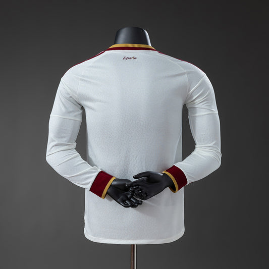Camisola Manga Comprida Espanha 2026 Alternativa Branca Versão Jogador