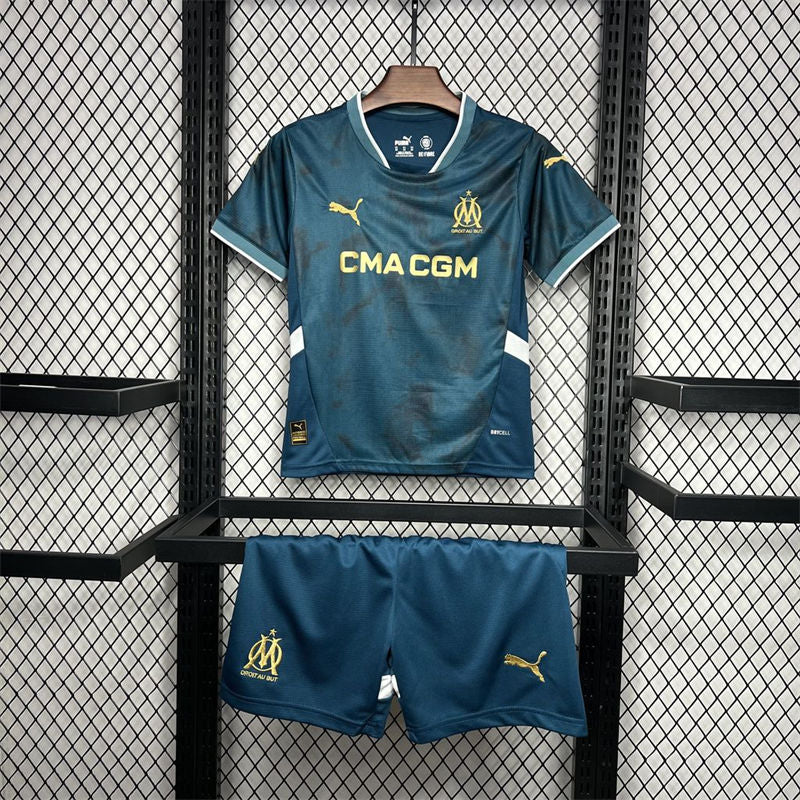Kit Criança Olympique Marselha 2024-25 Alternativo