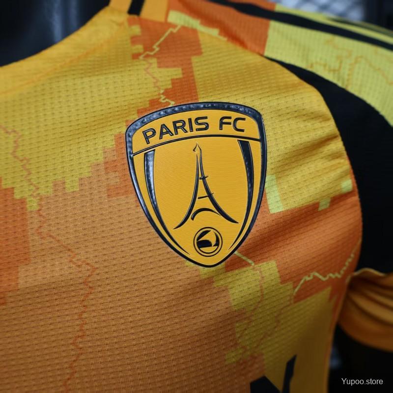 Camisola Paris FC 2025-26 Alternativa Amarela Versão Jogador