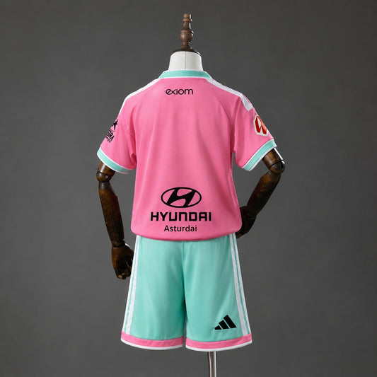 Kit Criança Real Oviedo 2026-27 Alternativo Rosa