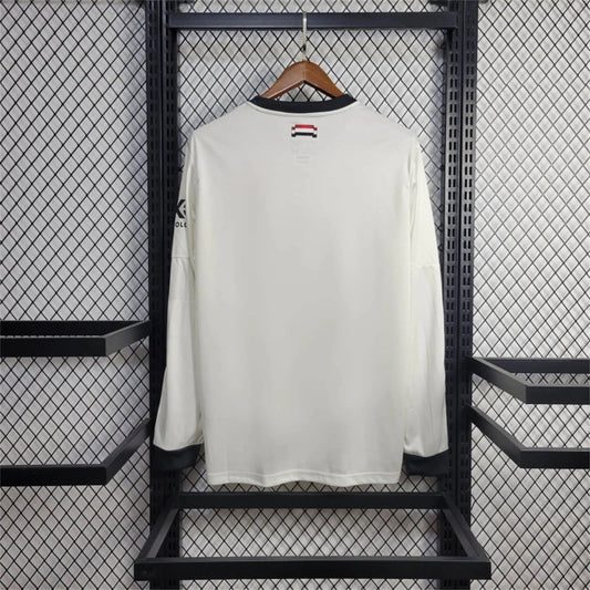 Camisola Manga Comprida M-United 2024-25 Alternativa Branca Versão Adepto