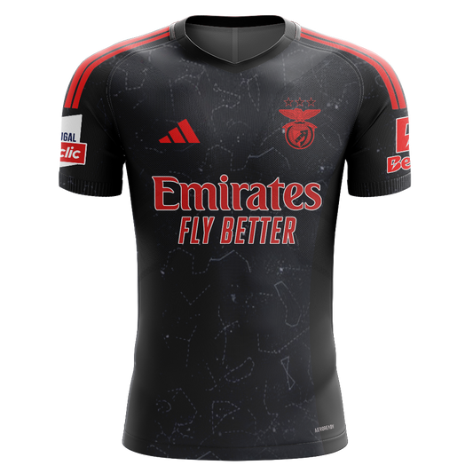 Camisola SLB 2024-25 Alternativa Preta Versão Adepto BARREIRO #18
