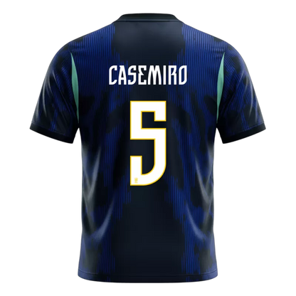 Camisola Brasil 2026 Alternativa Azul Versão Adepto CASEMIRO #5