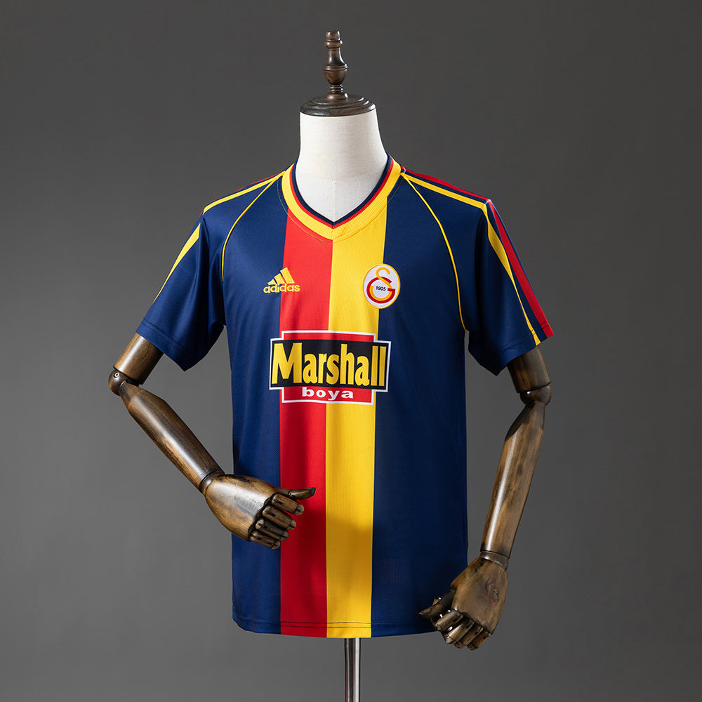 Camisola Galatasaray 1998-99 Alternativa Azul Versão Adepto