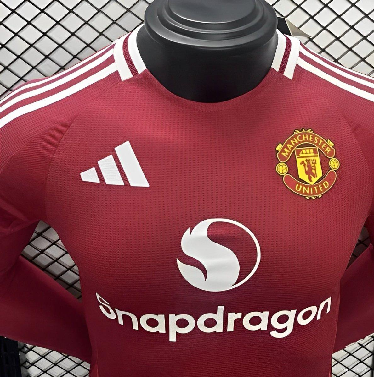 Camisola Manga Comprida M-United 2024-25 Principal Versão Jogador