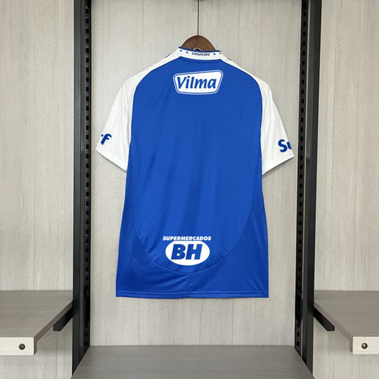 Camisola Cruzeiro EC 2025-26 Principal Versão Adepto Todos Patrocinadores