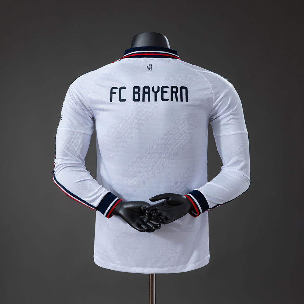 Camisola Manga Comprida FC Bayern Munique 2026-27 Alternativa Branca Versão Jogador
