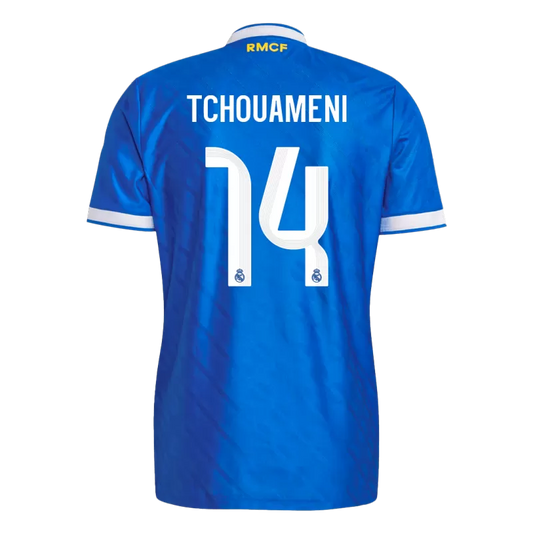 Camisola Real Madrid CF 2025-26 Alternativa Azul Versão Adepto TCHOUAMENI #14