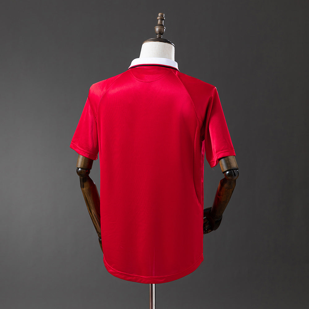 Camisola M-UNITED 1999-00 Principal Final UCL Versão Adepto