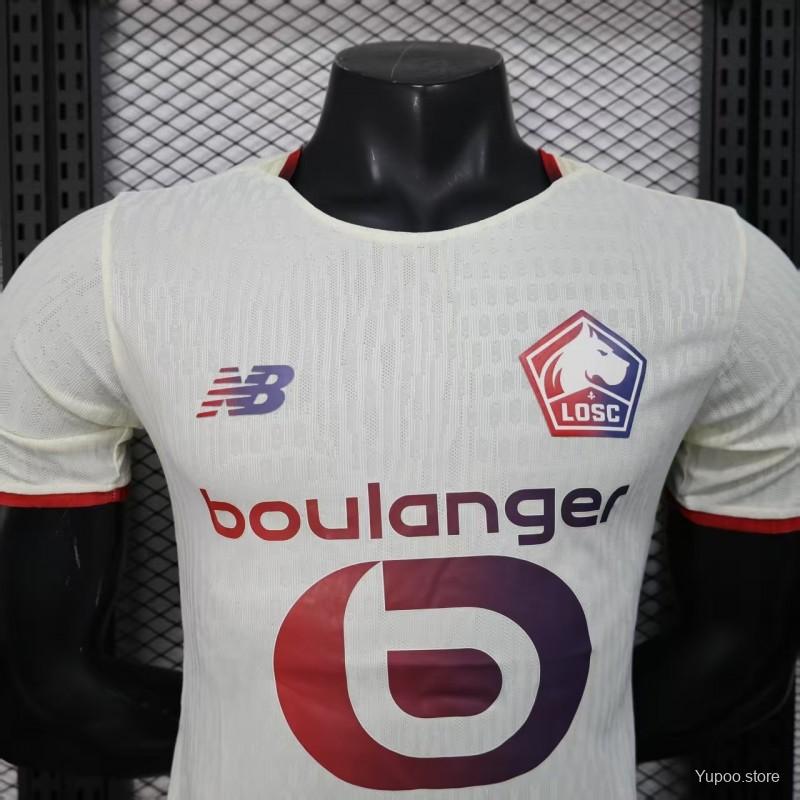 Camisola LOSC Lille 2025-26 Alternativa Branca Versão Jogador
