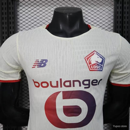 Camisola LOSC Lille 2025-26 Alternativa Branca Versão Jogador