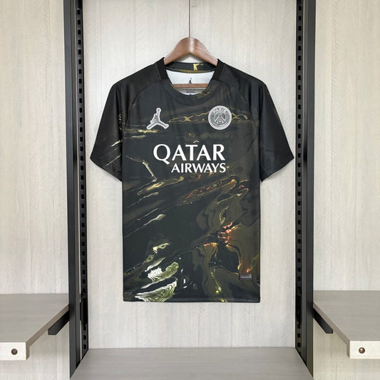 Camisola FC Paris Saint-Germain 2025-26 Alternativa Preta/Verde Versão Adepto