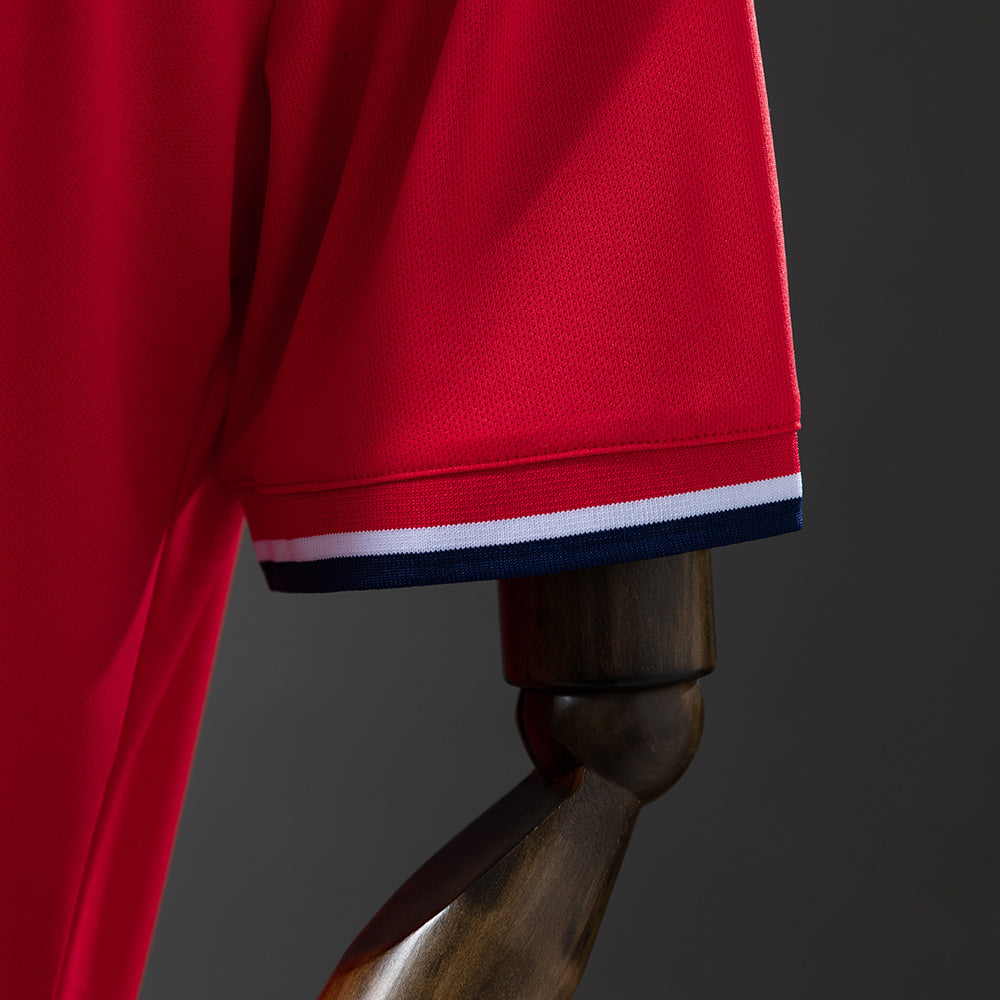 Camisola Rangers FC 2025-26 Alternativa Vermelha Versão Adepto