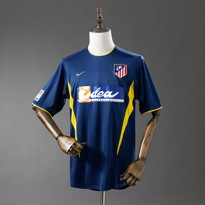 Camisola Atletico Madrid 2002-03 Alternativa Azul Versão Adepto